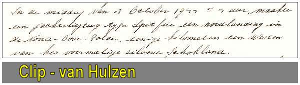 13 Oct 1944 - Spitfire - 2 mi West of Schokland - clip of Questionaire/Vragenlijst