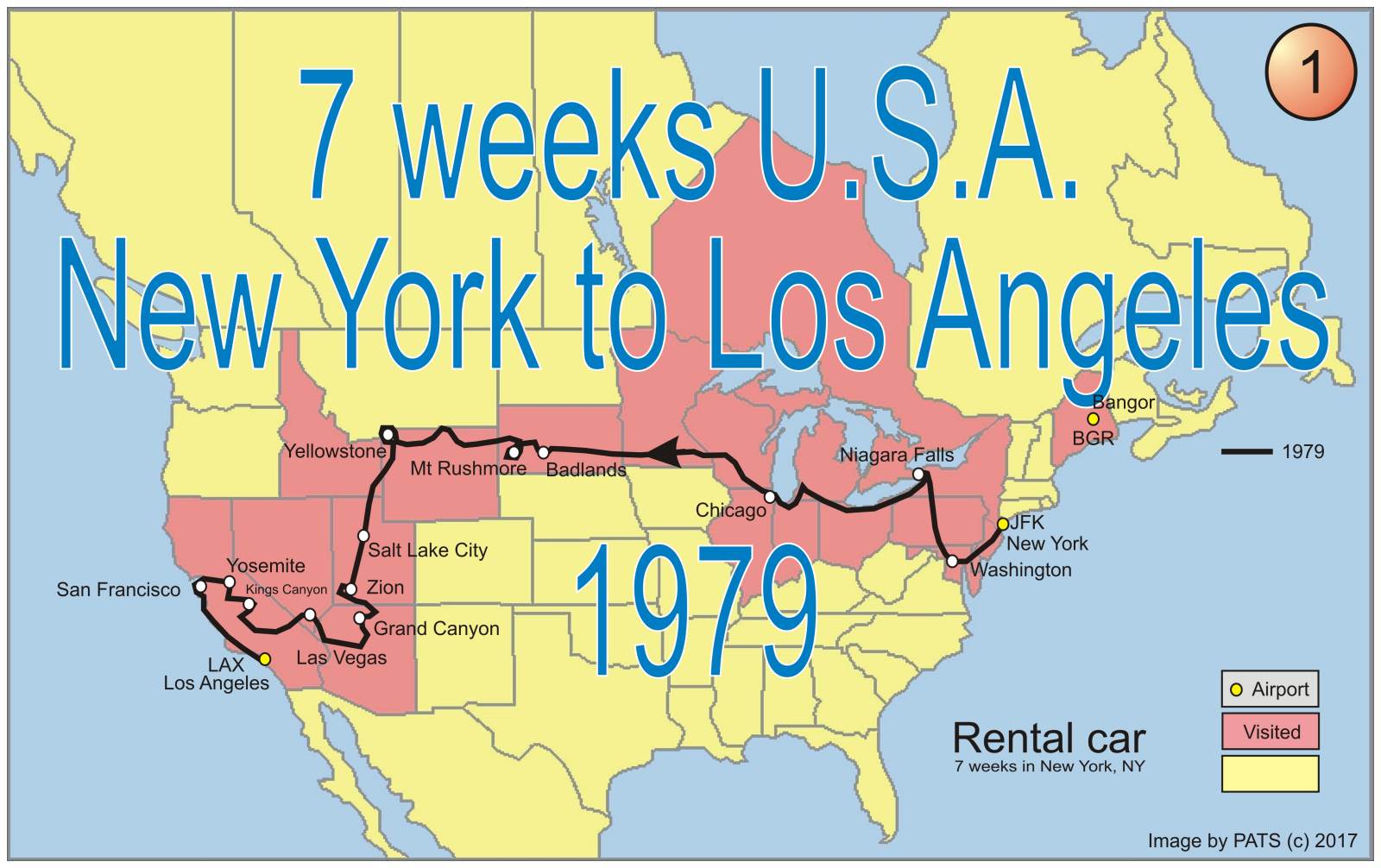 1979 - 7 weeks - New York to Los Angeles