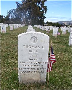 Headstone - 1st  Lt. Thomas 'Tommie' Lynn Bell