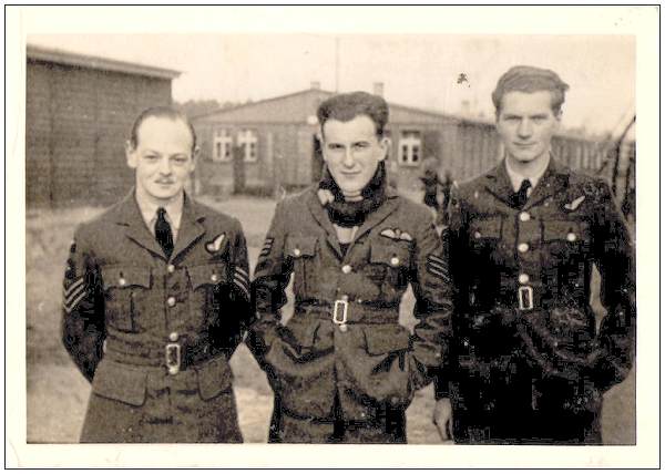 27 Dec 1942 at M-Stammlager Luft 3 - l-r: Sgt. Donaldson, Sgt. Jordan and Sgt. Barnett