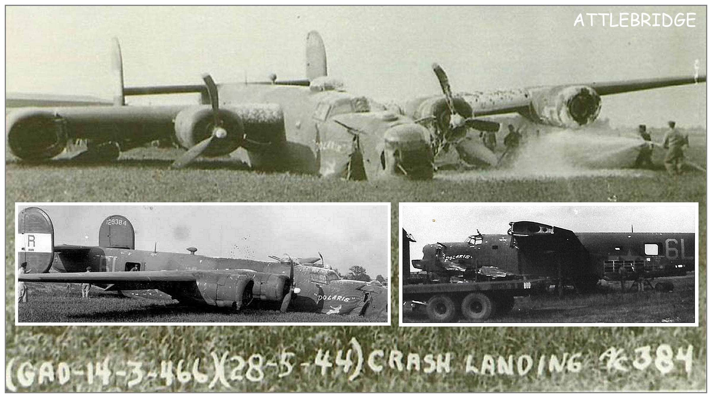 28 May 1944- Crash landing 'Polaris', Attlebridge