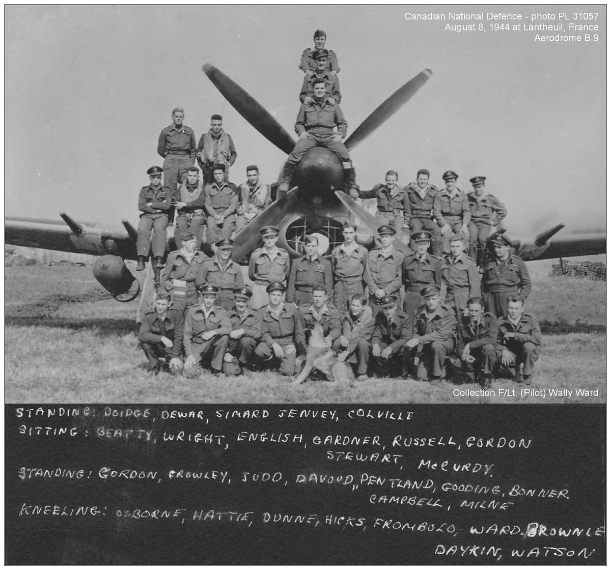 440 Squadron - 04 Aug 1944 - CND Photo PL 31057 - Collection - F/Lt. (Pilot) Wally Ward - via Bill Eull