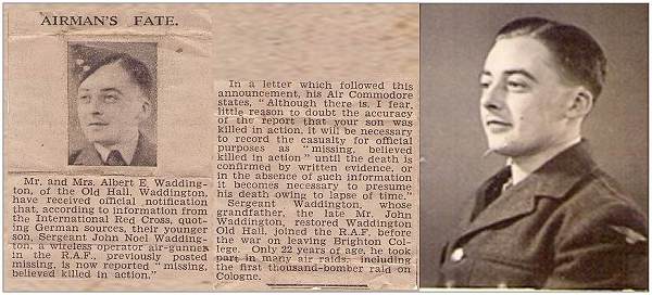 979926 - Sergeant - W.Operator / Air Gunner - John Noel Waddington - RAFVR