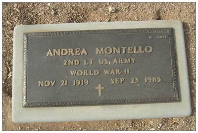 2nd Lt. Andrea Montello - gravemarker