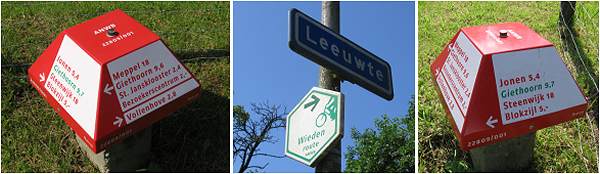 ANWB signs at Knooppunt 75 - Leeuwte