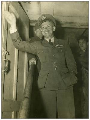 Kingsley Ewart Brown - Arrival in Halifax, Nova Scotia, on troopship 'Ile de France' July 1945