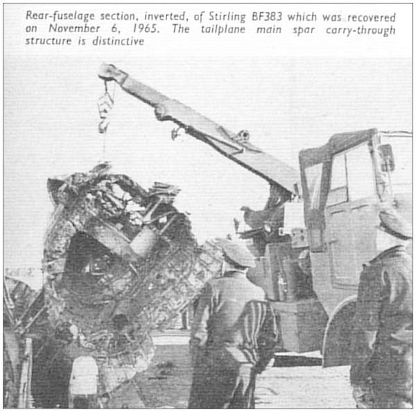 Stirling BF383 - Rear-fuselage section recovered on 06 Nov 1965 - FLIGHT International, page 684