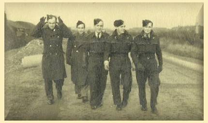 Bill Cottam, Harry Martin and three others - 1943