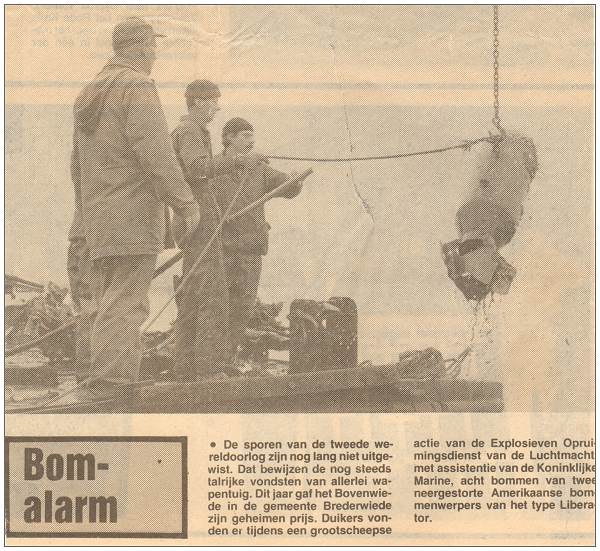 Bomb recovery Nov 1982 - Boschwijde - newsclip - Muller collection 