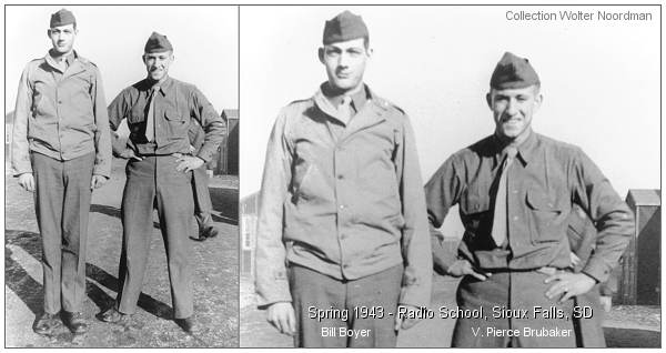 Bill Boyer and V. Pierce Brubaker - Radio School, Sioux Falls, SD - Spring 1943