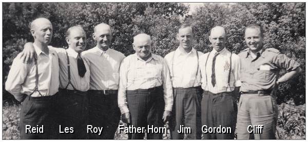 Kitchingman 'Kitch' Thomas Horn with his sons at family reunion