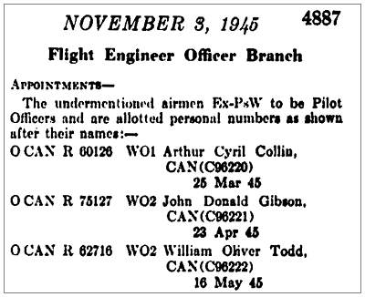 Sergeant - John 'Jack' Donald Gibson - RCAF