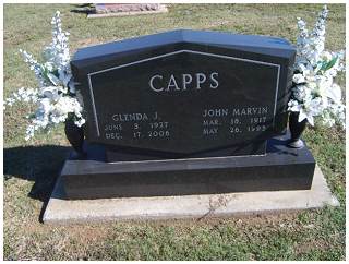 Headstone - John Marvin Capps - Glenda J. Capps