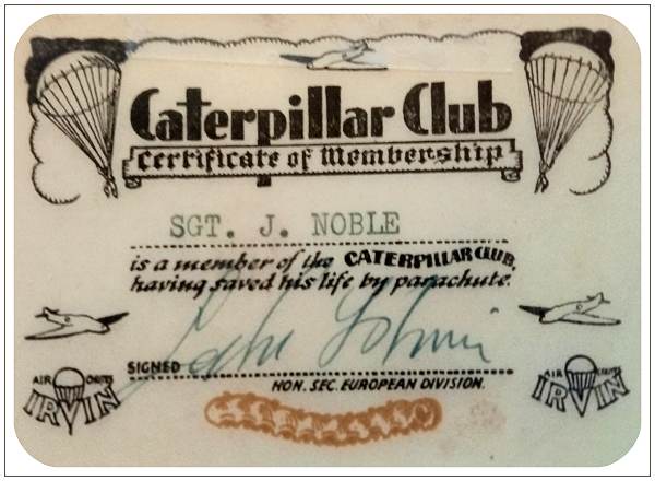 Sgt. J. Noble - Caterpillar Club