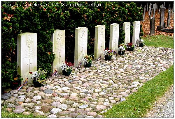 Cemetery Diever - CWGC graves - Oct 2008 - by Rob Kreukniet
