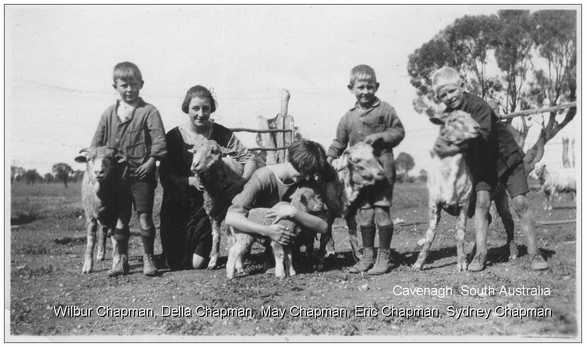 l-r: Wilbur Chapman, Della Chapman, May Chapman, Eric Chapman and Sydney Chapman