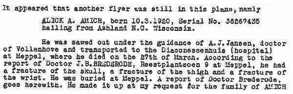 Clip letter Rev J. P. Honnef - Vollenhove, 11 Dec 1945