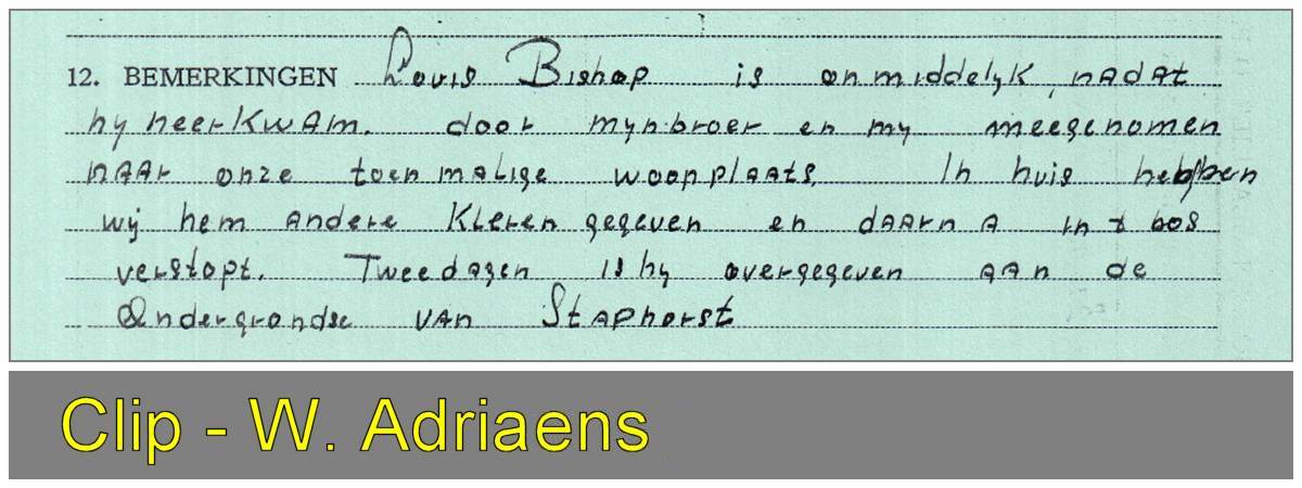 Clip 12. - Vragenlijst / Questionnaire - Willem Adriaens, Heerenveen - 11 Sep 1945