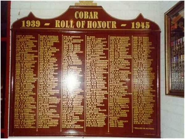 Cobar Roll of Honour 1939 - 1945