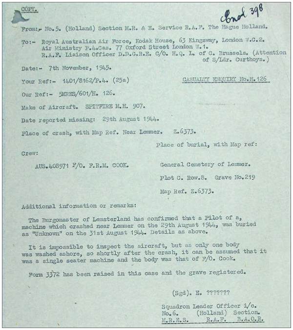 Cook - RAAF records - page 27 - 07 Nov 1945