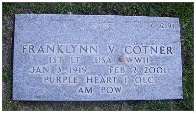 Headstone - 2nd Lt. Franklynn V. Cotner