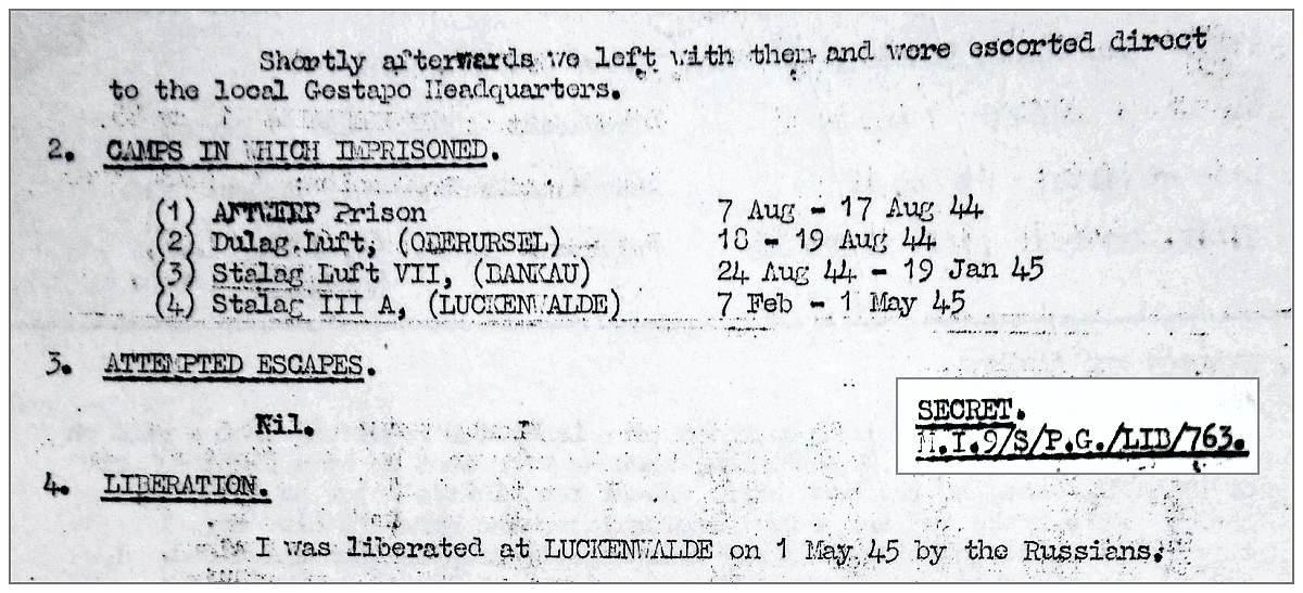 POW ID card Nr. 566 - Stalag Luft 7 - Bankau