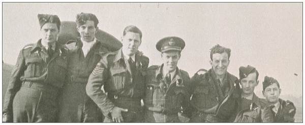 Crew Beattie - standing on wing of Halifax - RCAF