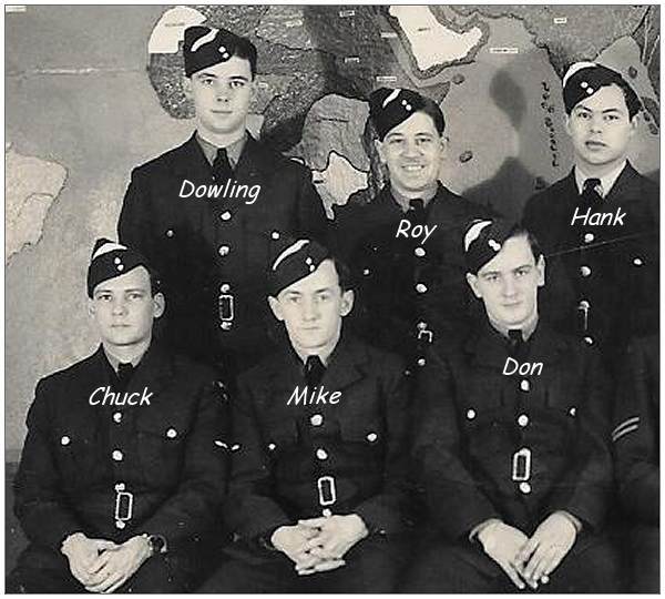 Part of group photo with Dowling and Cook - graduating class in Montreal, Quebec