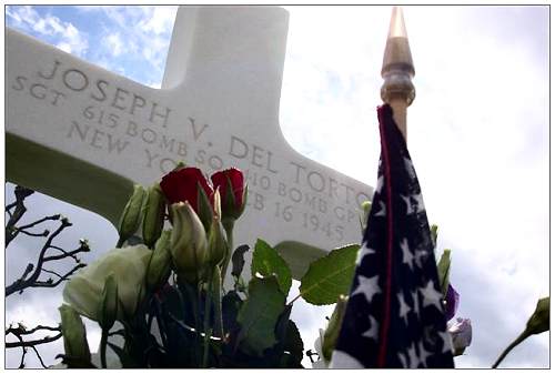 Grave of S/Sgt. Joseph Vincent Del Torto at Margraten, NL