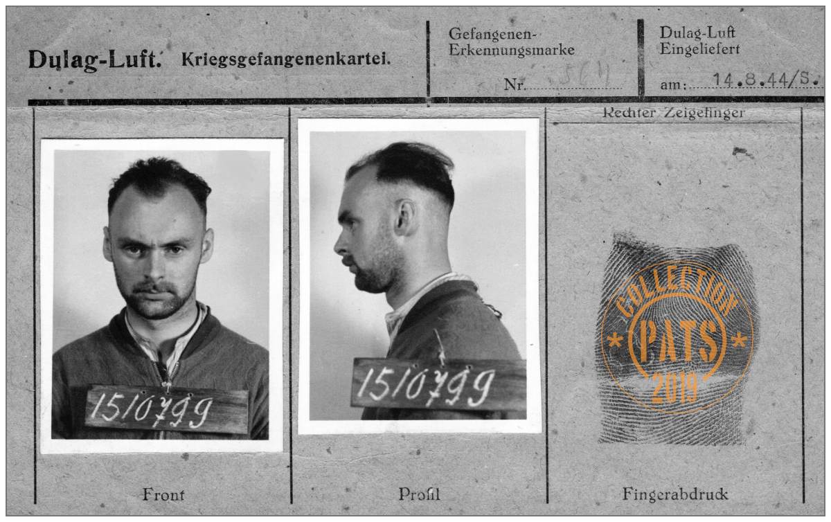 William W. Cottam - POW ID card Nr. 564 - Dulag Luft - Oberursel