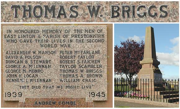 East Linton War Memorial - images courtesy Evan Clack