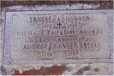 headstone - 1st Lt. Ernest A. Hansen