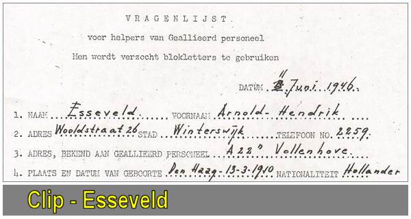 Clip - Vragenlijst - Esseveld - 11 Jun 1946