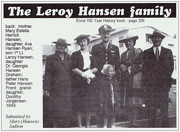 Exira 150 year history - page 205 - LeRoy Hansen - 1943