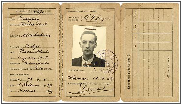 Fake ID - Charles Paul Rasquin - Alan R. Willis while in Belgium