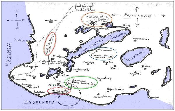 Final flight path - Crew Allen - 22 Dec 1944 ... by Jan J. van der Veer