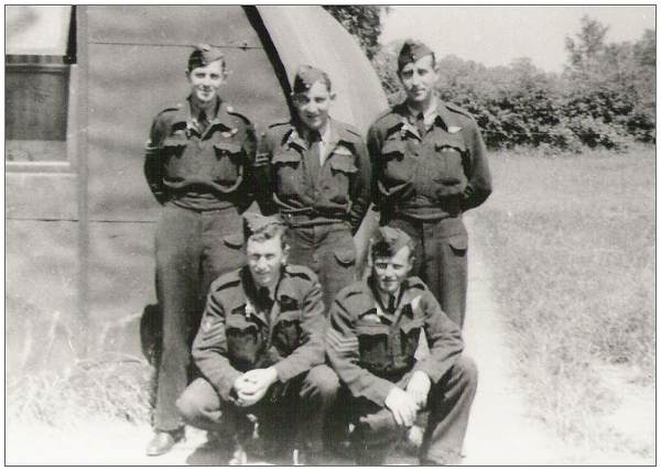 Five 'Aussies' - RAAF members of Lancaster JA853