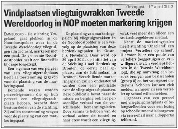 FlevoPost - 17 april 2013