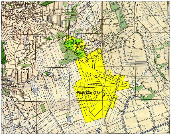 Fliegerhorst Norg on German Map