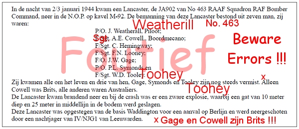 Fout document ! - NIET grondig gecontroleerd