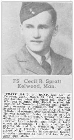 Flight Sergeant - Cecil Robert Spratt - RCAF - News clips