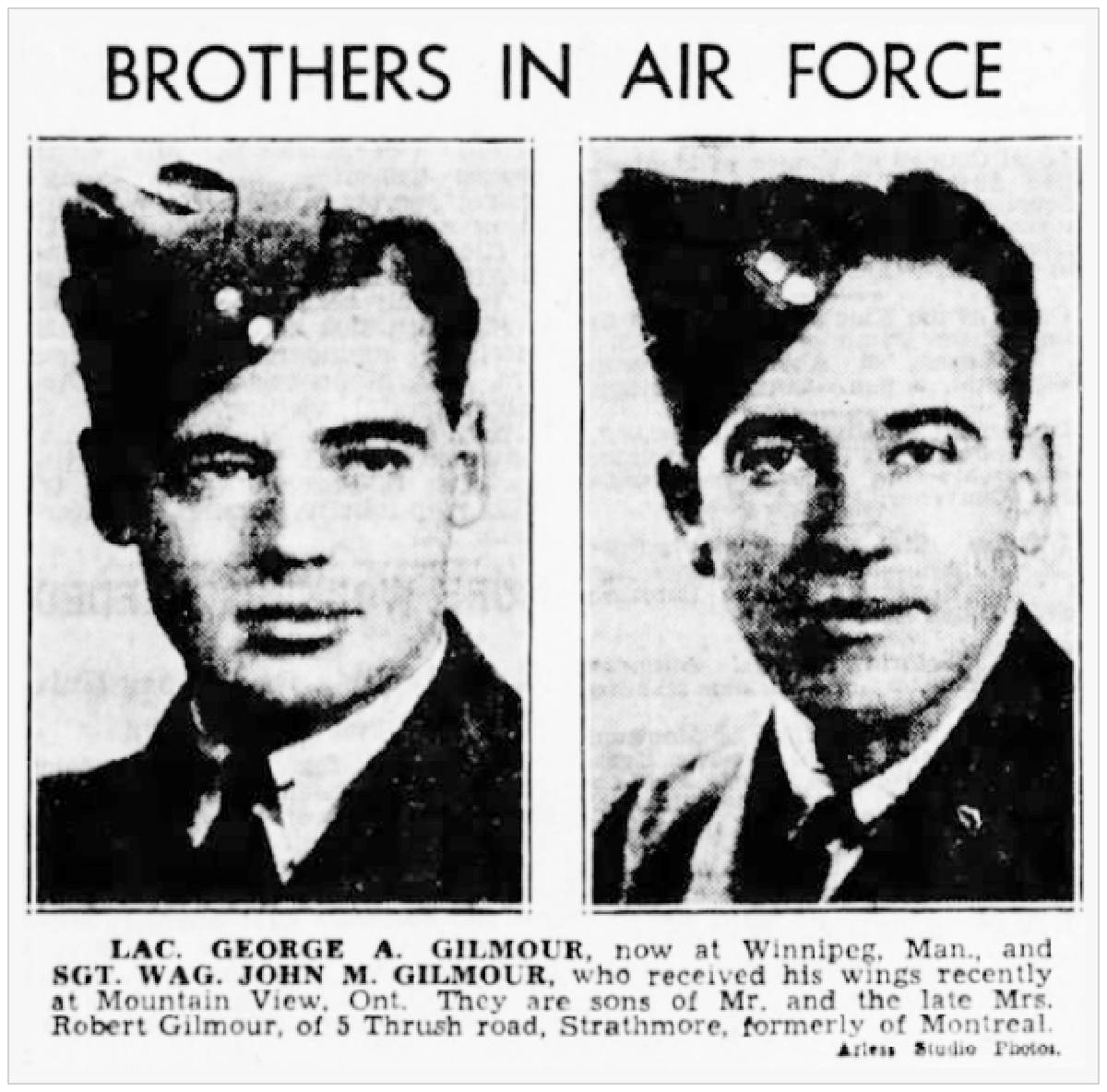 Gilmour brothers in Air Force