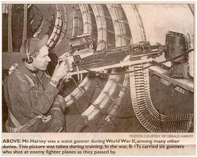 Gerald Harvey training waist-gunner