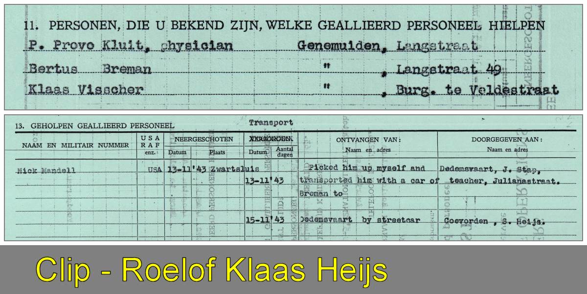 T/Sgt. Nicholas 'Nick' Mandell - from Genemuiden to Dedemsvaart, Coevorden and Slagharen