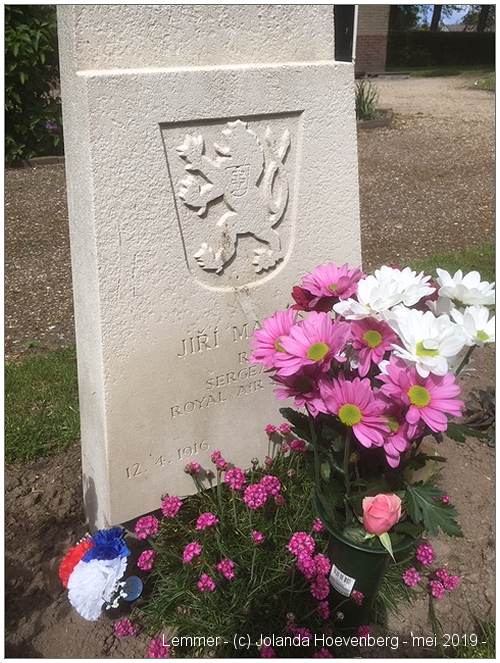 Grave stone - Jiří Mareš - cemetery Lemmer