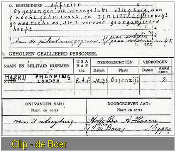 Jan Jette de Boer - Vragenlijst / Questionnaire for helpers of Allied Personnel - Oct 1945