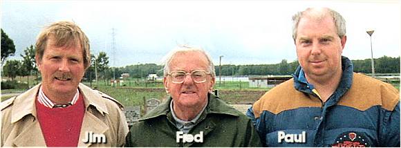 Jim, Fred and Paul Lloyd - at cemetery Vollenhove - 1994
