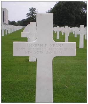 Headstone - S/Sgt. Joseph P. Keane