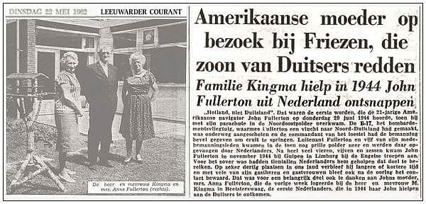 Visit Mrs. Anna Fullerton (mother) to Mr. & Mrs. Marten Kingma - May 1962 - Beesterzwaag