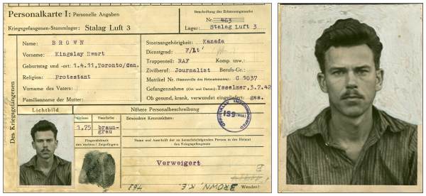 C/1037 - F/Lt. Kingsley Ewart Brown - Personalskarte I - Stalag Luft 3 - No. 463 - clip